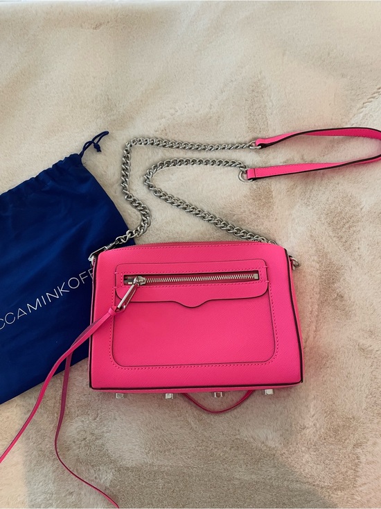 Rebecca Minkoff Handbags - Rebecca Minkoff Hot Pink Leather Chain Strap Crossbody